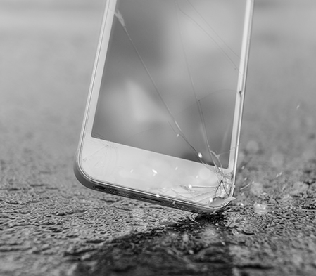 smartphone che si rompe